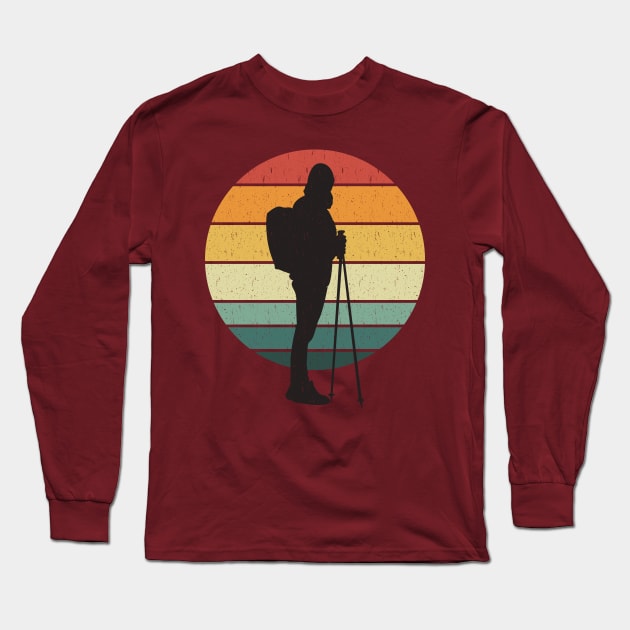 hiking vintage Long Sleeve T-Shirt by Tesszero